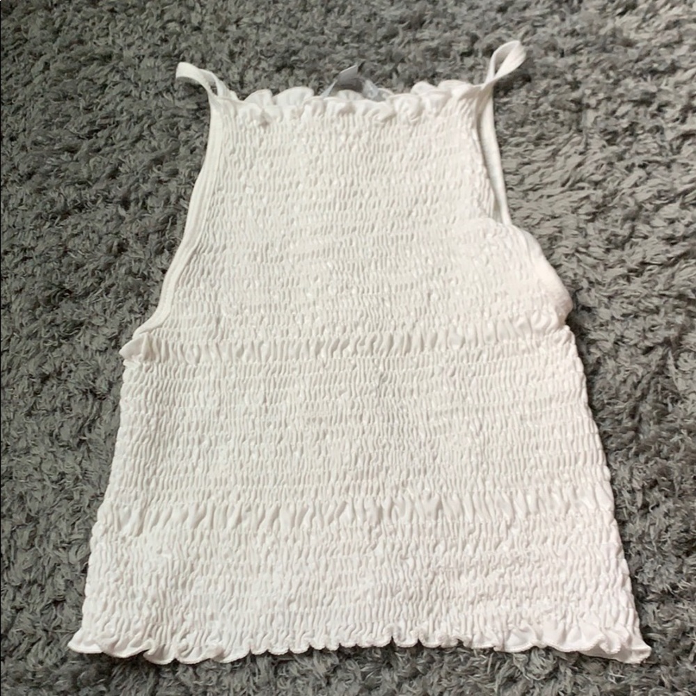 Tight Fitting White Tank Top